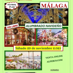 Alumbrado de Navidad en Málaga. Sábado 29 de noviembre de 2025 - 1er BUS