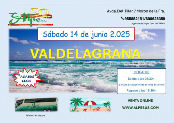 Valdelagrana - Cádiz. Sábado 14 junio 2025 - 1er BUS