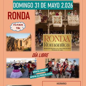 Ronda Romántica. Domingo 31 de mayo de 2026 - 1er BUS