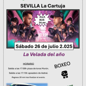 Velada de Boxeo en Sevilla. Sábado 26 de julio 2025 - 1er BUS