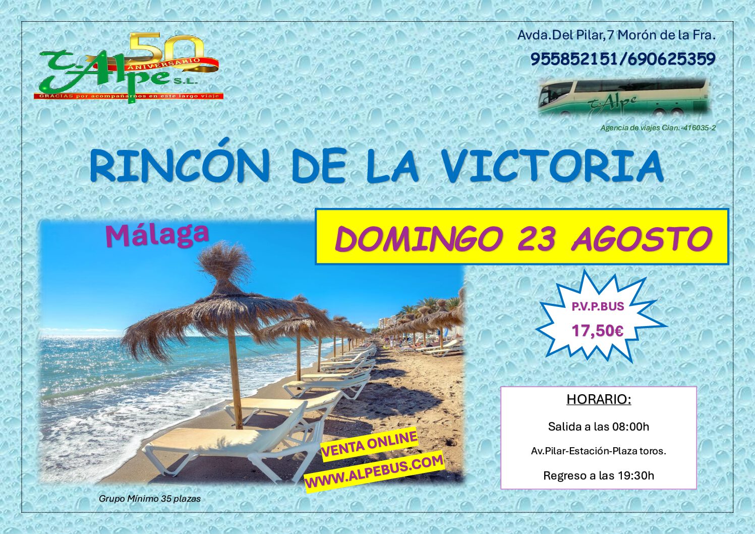 Rincón de la Victoria - Málaga. Domingo 23 agosto 2026 - 1er BUS