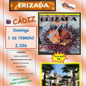 Erizada de Cádiz. Domingo 1 de febrero de 2026 - 1er BUS