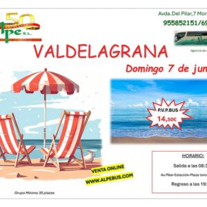 Valdelagrana - Cádiz. Domingo 7 junio 2026 - 1er BUS
