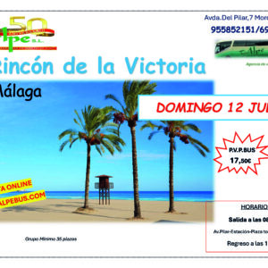 Rincón de la Victoria - Málaga. Domingo 12 julio 2026 - 1er BUS