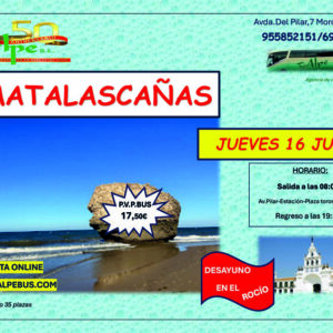 Matalascañas - Huelva. Jueves 16 julio 2026 - 1er BUS