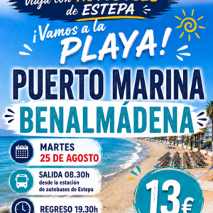 Puerto Marina - Benalmádena - Málaga. Martes 25 agosto 2026 - 1er BUS