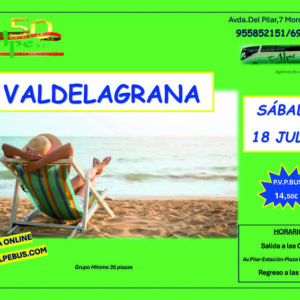Valdelagrana - Cádiz. Sábado 18 julio 2026 - 1er BUS