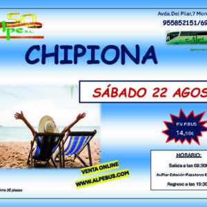 Chipiona - Cádiz. Sábado 22 agosto 2026 - 1er BUS