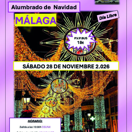 Málaga – Alumbrado de Navidad · Sábado 28 de noviembre de 2026